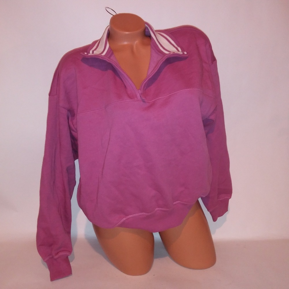 Victoria's Secret PINK Sweater Small Sweater Pink Solid Collared Pockets New
